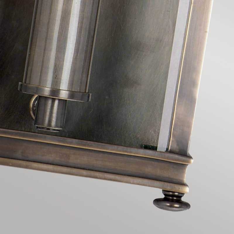 antike Außenwandleuchte Messing