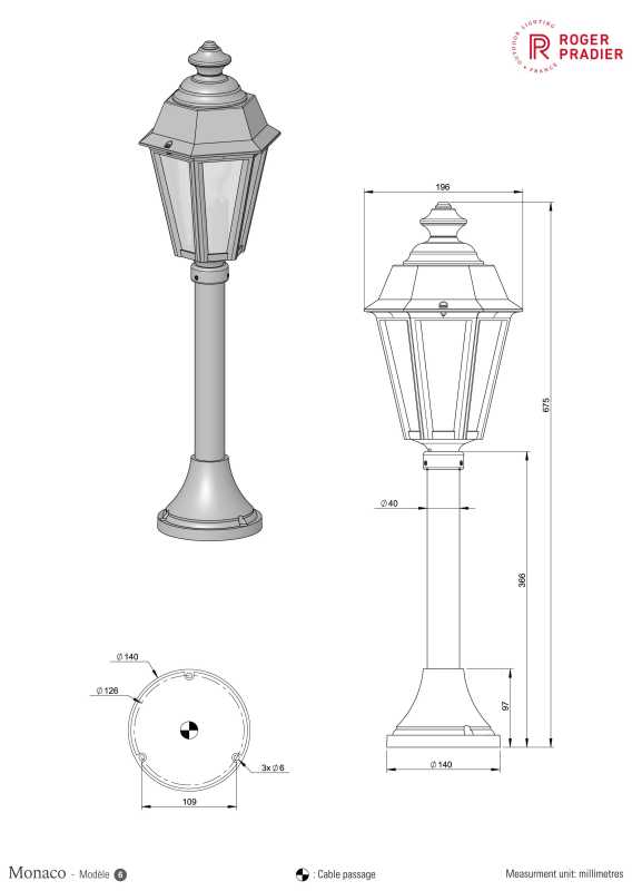 Design Gartenleuchte Monaco