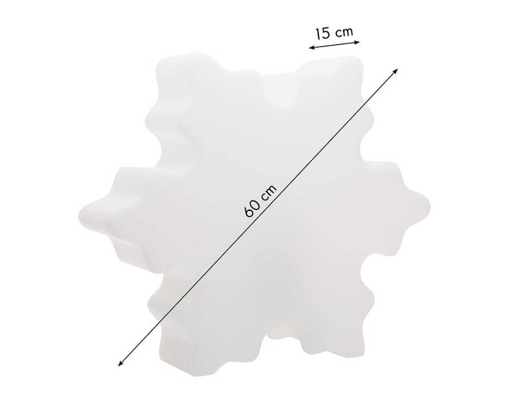 Solarleuchte Schneeflocke 60cm