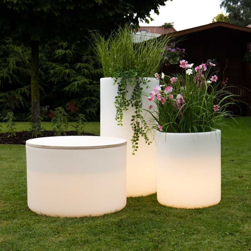 Pflanzkübel mit Licht