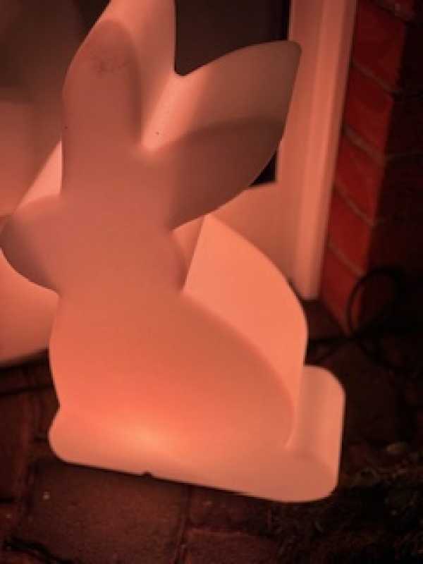 dekorative Gartenleuchte Osterhase