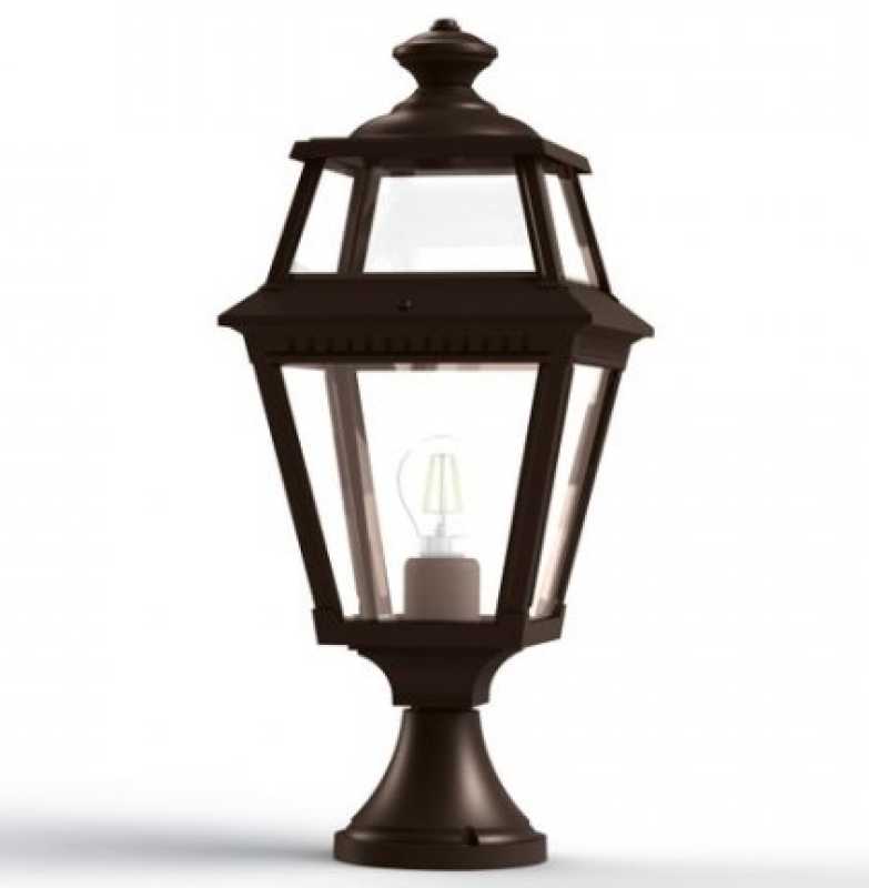 Design Sockelleuchte mit Echtglas