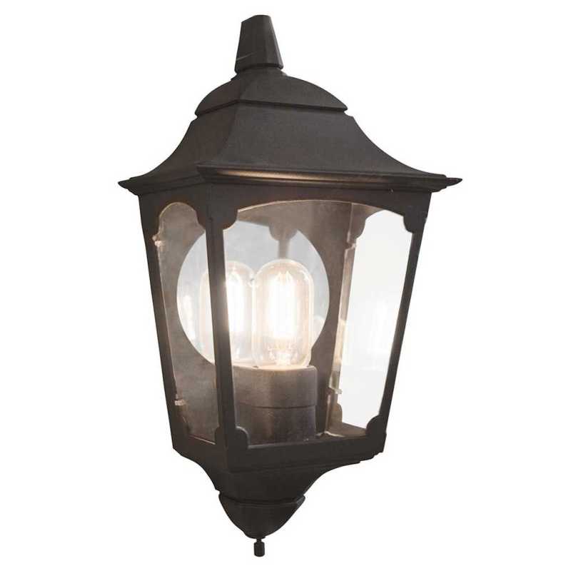 schwarze Außenwandleuchte