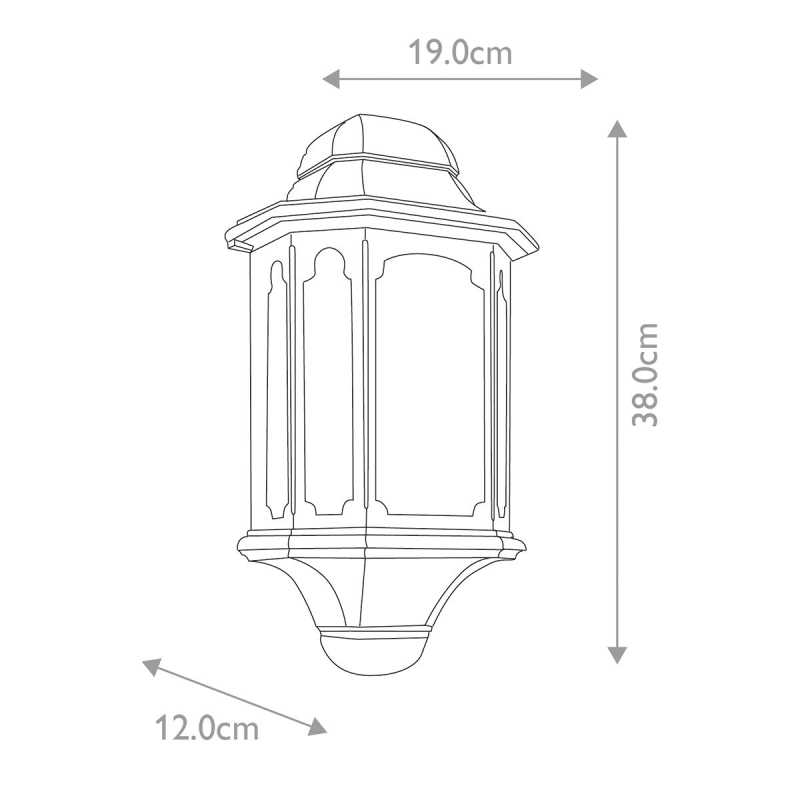 Wandleuchte antik 38cm