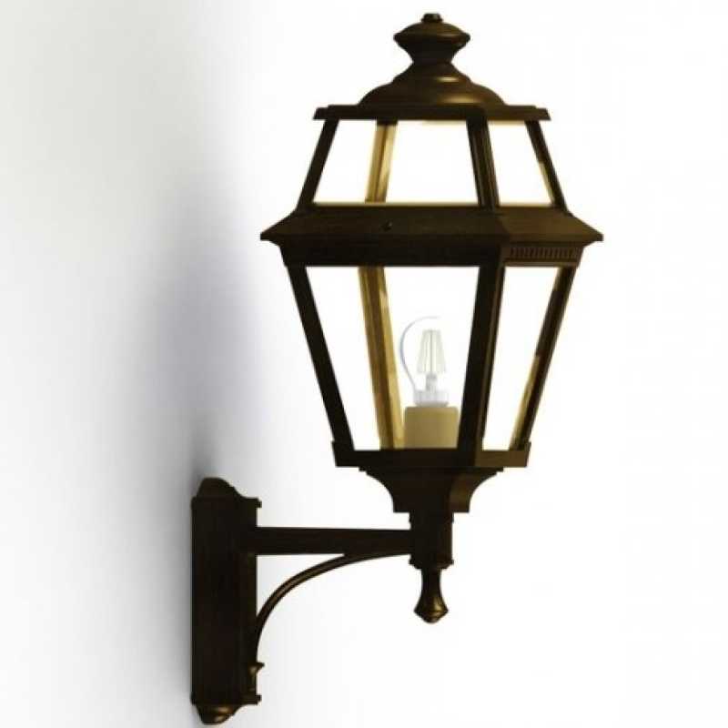 Design Wandlaterne mit Echtglas