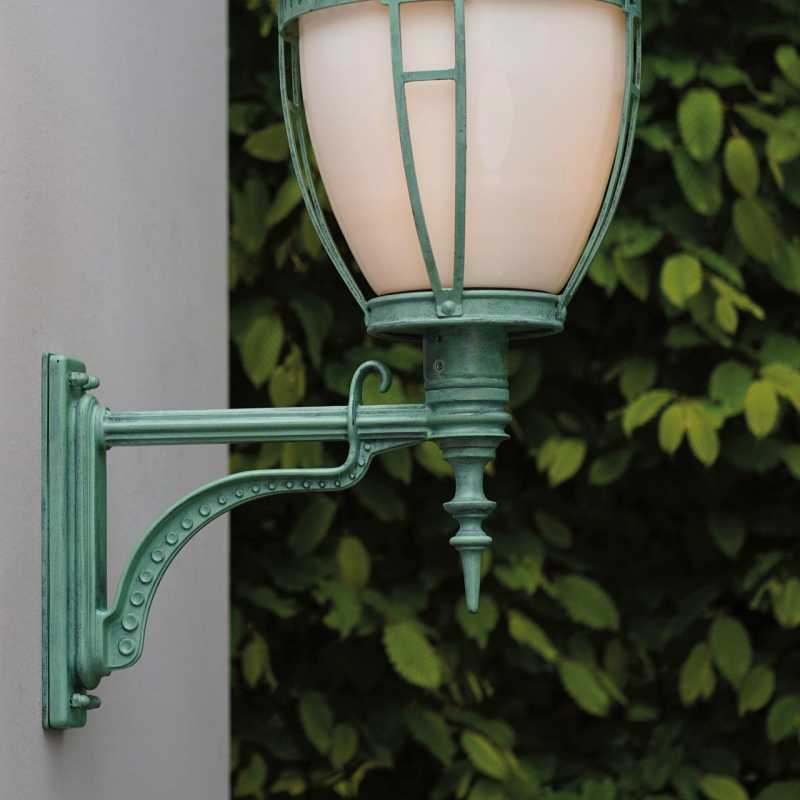 große Wandlaterne antik grün