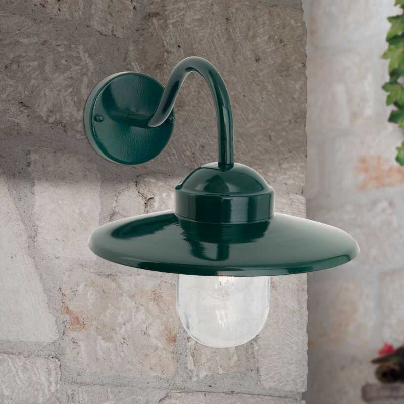 grüne Außenlampe