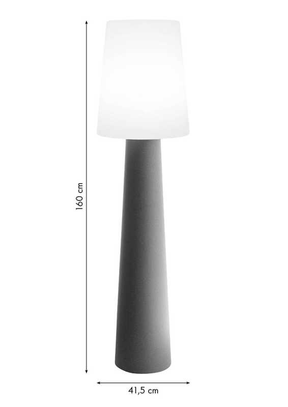 Solar-Stehlampe grau