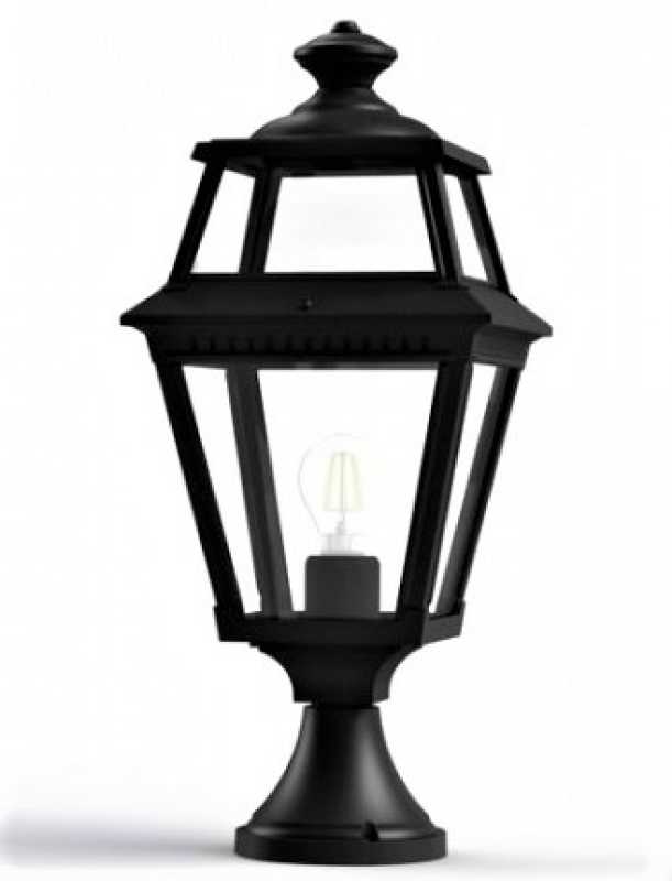 Design Sockelleuchte mit Echtglas