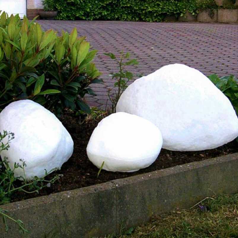 Garten Steinleuchte weiß
