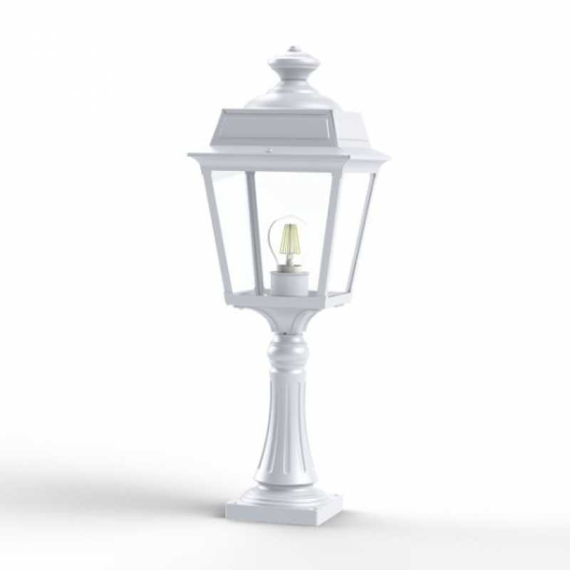 weiße Gartenleuchte